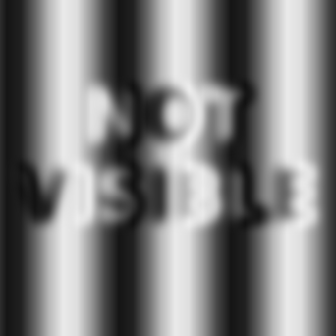 The same file sampled at ratio 7.93 instead of 8: the lettering does not
resolve. A slow diagonal beat crosses the frame where the carrier and the sampling
lattice drift out of step.